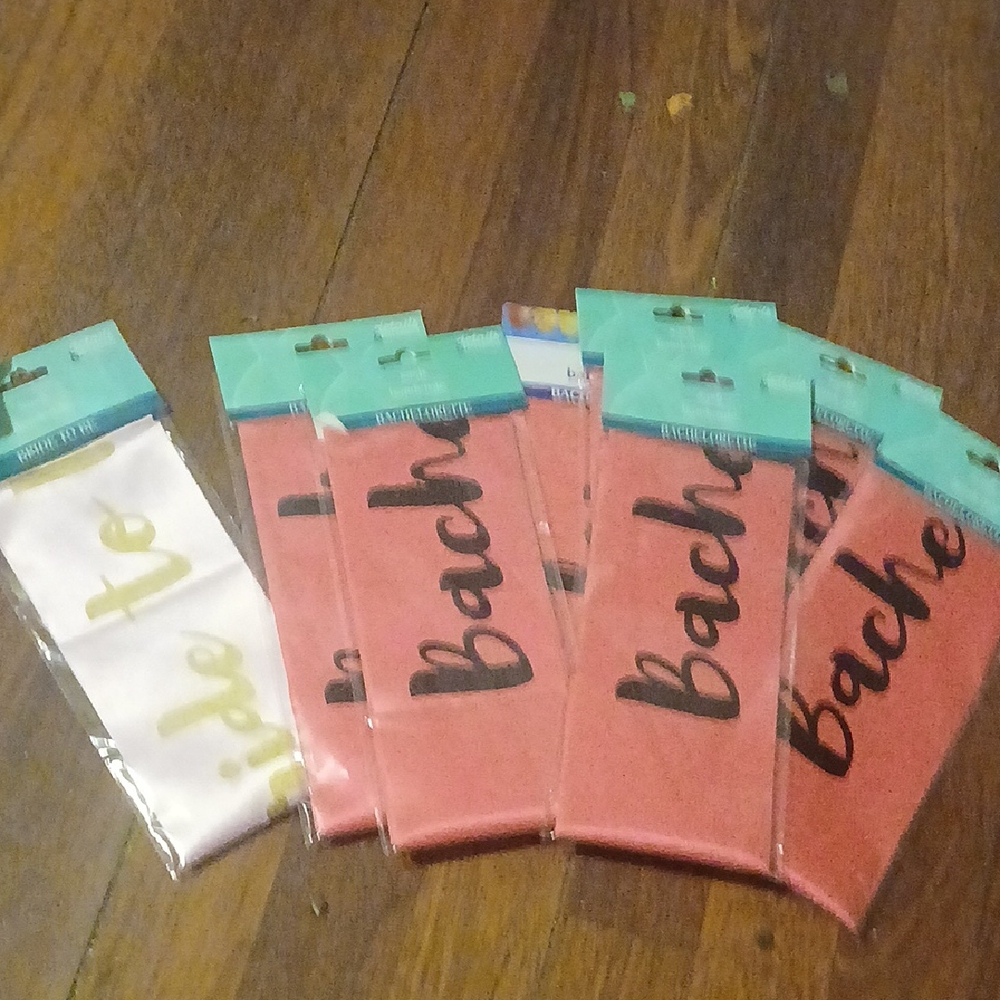 Bachelorette Party Sash Set - Pink and White